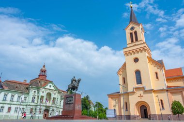 Sırbistan 'ın Zrenjanin kentindeki Özgürlük Meydanı