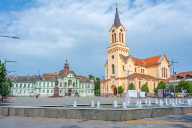 Sırbistan 'ın Zrenjanin kentindeki Özgürlük Meydanı