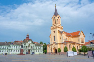 Sırbistan 'ın Zrenjanin kentindeki Özgürlük Meydanı