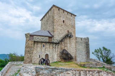 Vrsac castle in Serbia during summer clipart