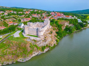 Ram fortress overlooking Danube at the border with Romania clipart