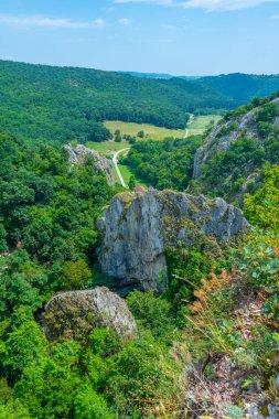 Natural landscape of Vratna gates in Serbia clipart