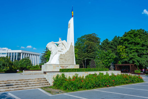 Equestrian Statue of Bogdan I in Radauti, Romania