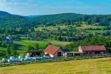 Sırbistan 'ın Sirogojno kentindeki Staro Selo Açık Hava Müzesi