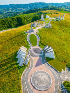 Kadinjaca memorial complex in Serbia clipart