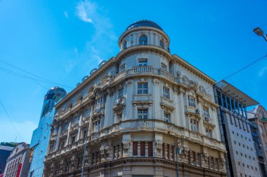 Sırbistan 'ın eski Belgrad kentinde tarihi evler