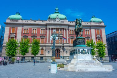 Sırbistan Ulusal Müzesi Belgrad 'daki Cumhuriyet meydanında