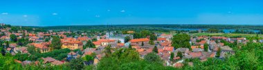 Panorama view of Serbian town Sremski Karlovci clipart