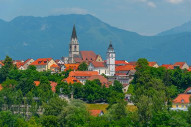 Cityscape of Slovenian town Kranj clipart