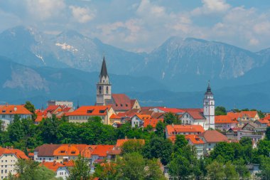 Cityscape of Slovenian town Kranj clipart