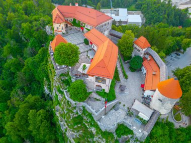 Slovenya'da Bled Kalesi görünümü