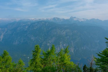 Triglav ulusal parkı Slovenya 'nın Vogel Dağı' ndan izlendi