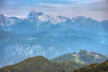 Triglav ulusal parkı Slovenya 'nın Vogel Dağı' ndan izlendi