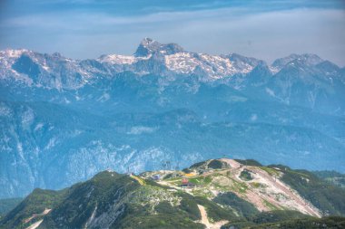 Triglav ulusal parkı Slovenya 'nın Vogel Dağı' ndan izlendi