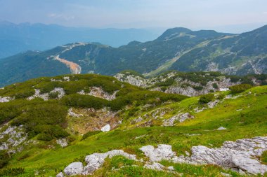 Triglav ulusal parkı Slovenya 'nın Vogel Dağı' ndan izlendi