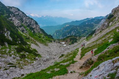 Triglav ulusal parkı Slovenya 'nın Vogel Dağı' ndan izlendi