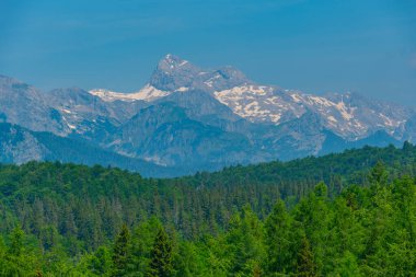 Triglav ulusal parkı Slovenya 'nın Vogel Dağı' ndan izlendi