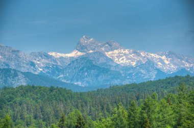 Triglav ulusal parkı Slovenya 'nın Vogel Dağı' ndan izlendi