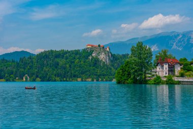 Slovenya 'daki Kanlı Kale Panoraması