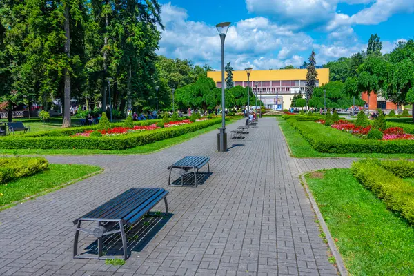 Sırbistan 'ın Vrnjacka Banja kasabasındaki spa parkı