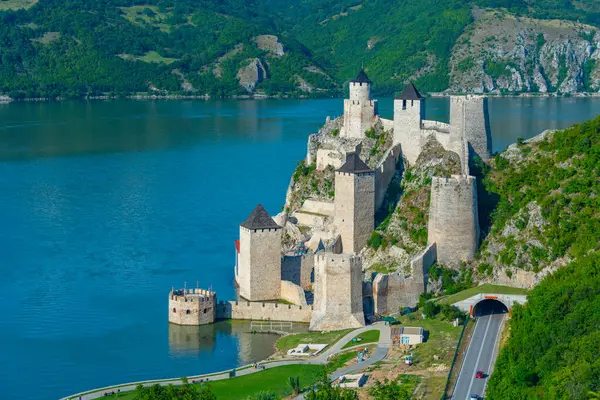 stock image Famous Golubac fortress in Serbia during summer