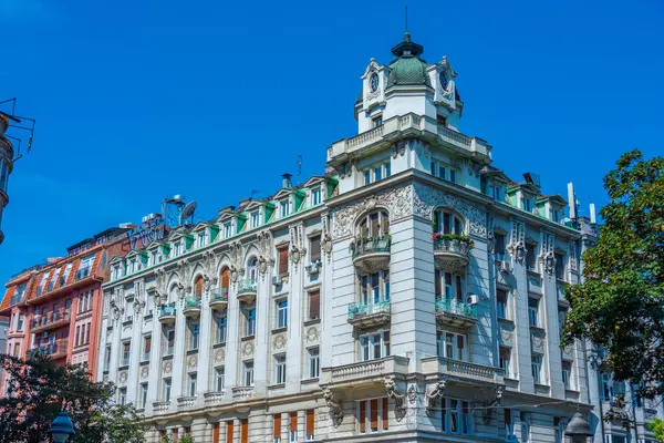 Sırbistan 'ın eski Belgrad kentinde tarihi evler