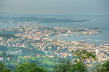 İtalyan kenti Trieste 'nin Panorama manzarası