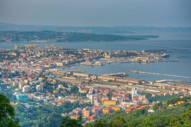 İtalyan kenti Trieste 'nin Panorama manzarası