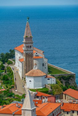 Slovenya 'nın Piran kentindeki San Giorgio Katedrali