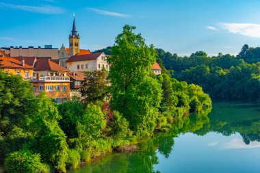 Novo Mesto 'nun Slovenya' daki Panorama manzarası