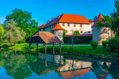 Slovenya 'da Novo Mesto yakınlarındaki Otocec kalesi