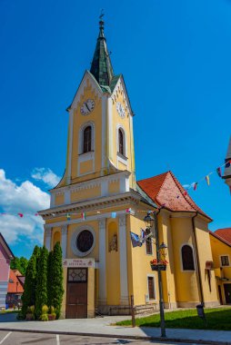 Slovenya 'nın Brezice köyündeki Saint Lawrence Kilisesi