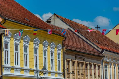 Slovenya 'nın Brezice köyündeki eski evler