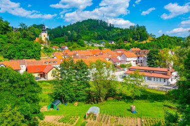 Aerial view of Rogatec village in Slovenia clipart