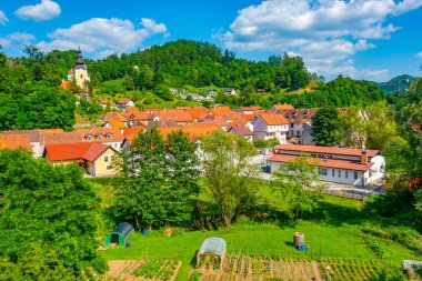 Aerial view of Rogatec village in Slovenia clipart