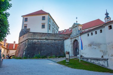Slovenya 'daki Ptuj şatosunun manzarası