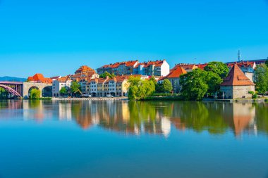 Sloven kenti Maribor 'un Panorama manzarası