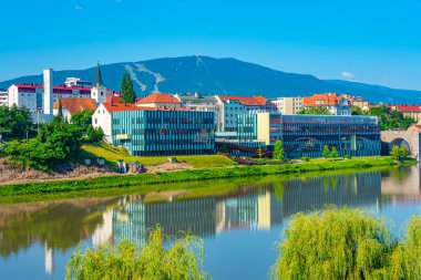 Sloven kenti Maribor 'un Panorama manzarası