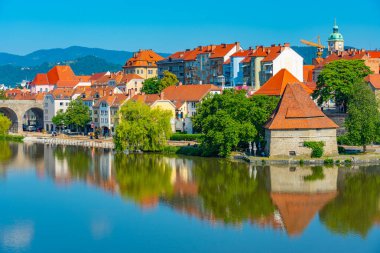 Sloven kenti Maribor 'un Panorama manzarası