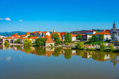 Sloven kenti Maribor 'un Panorama manzarası