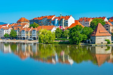 Sloven kenti Maribor 'un Panorama manzarası