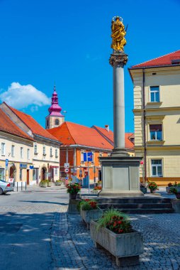 Slovenya 'nın Ptuj kentinde Marian sütununda