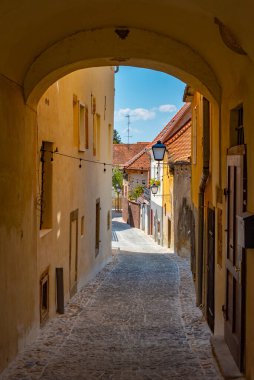 Slovenya 'nın Ptuj kentindeki Dar Sokak