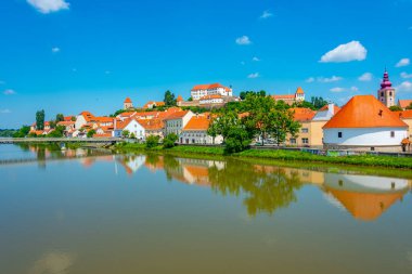 Sloven kenti Ptuj 'un Panorama manzarası