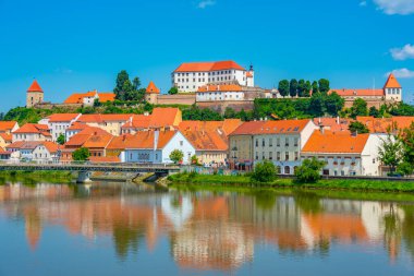 Sloven kenti Ptuj 'un Panorama manzarası