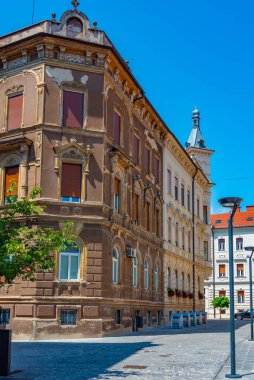 Slovenya 'nın Celje kentinde tarihi bir cadde