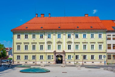 Slovenya 'nın Celje kentinde tarihi bir cadde