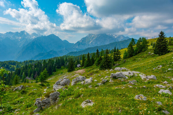 Landscape of Velika Planina in Slovenia