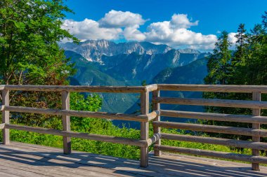View over the Triglav national park from Supca viewpoint in Slovenia clipart