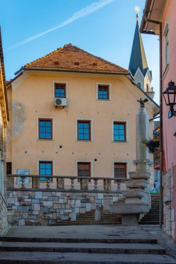 Slovenya 'nın Kranj kentinde Plecnik merdiveni ve atari salonu